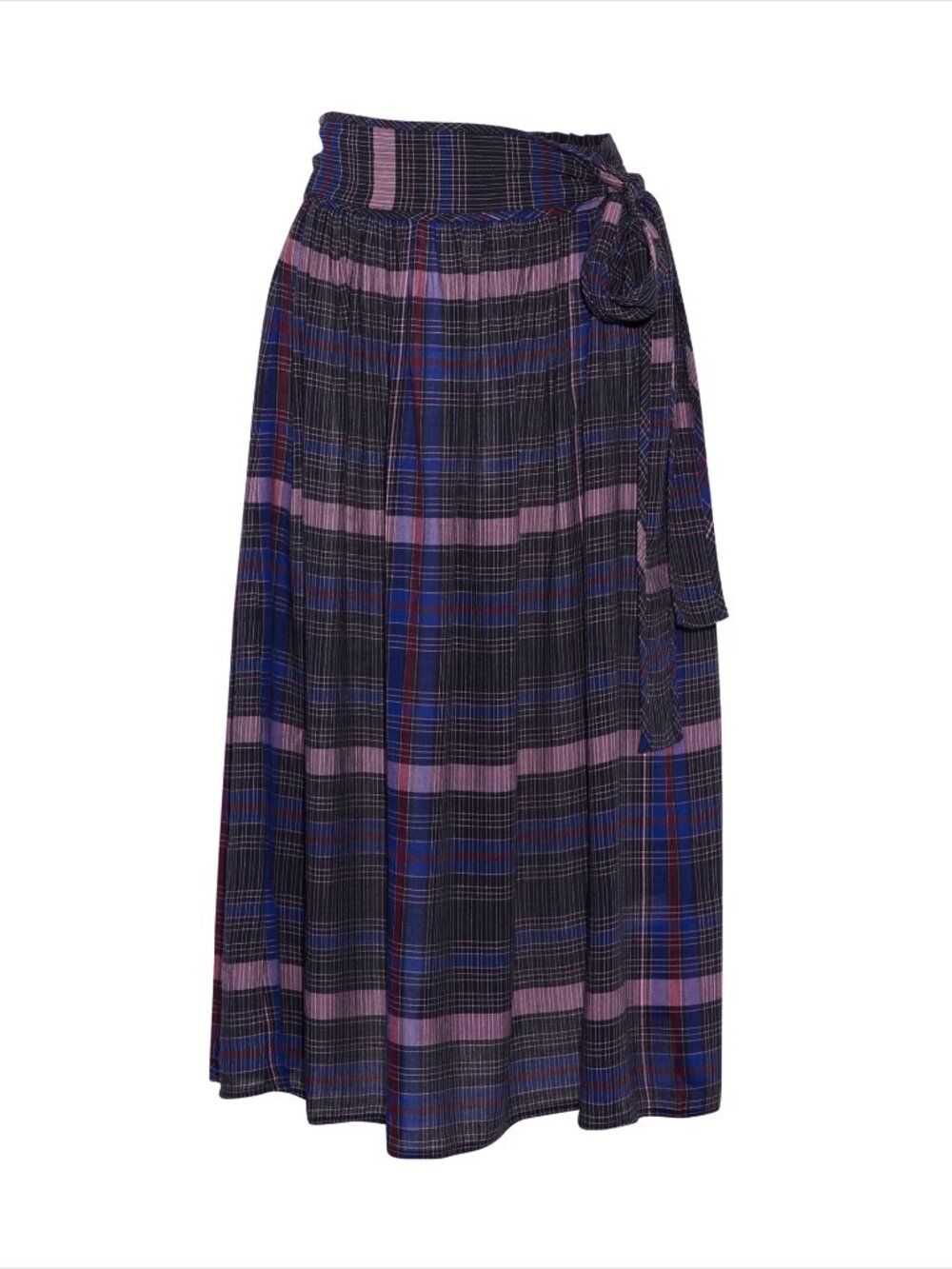 Apiece Apart Elisa twilight plaid voile midi skirt sz 6